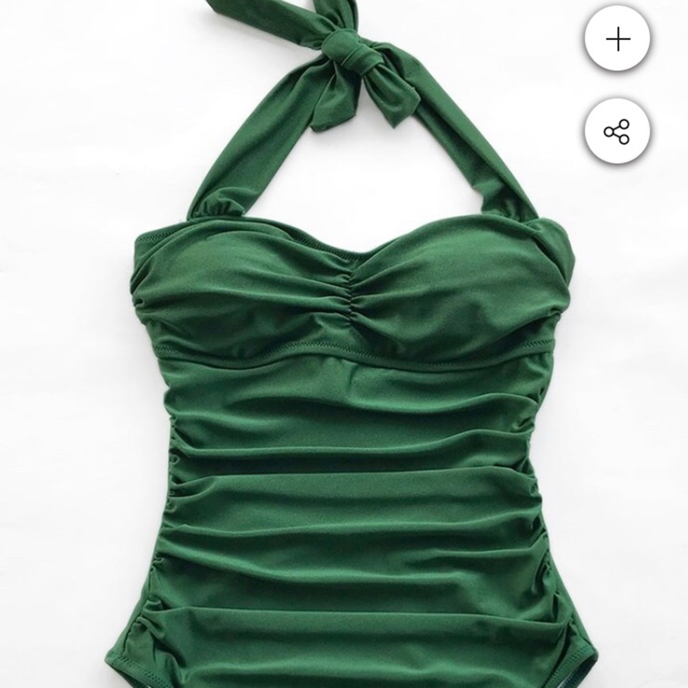 NWT Hunter Green one piece bathing suit.